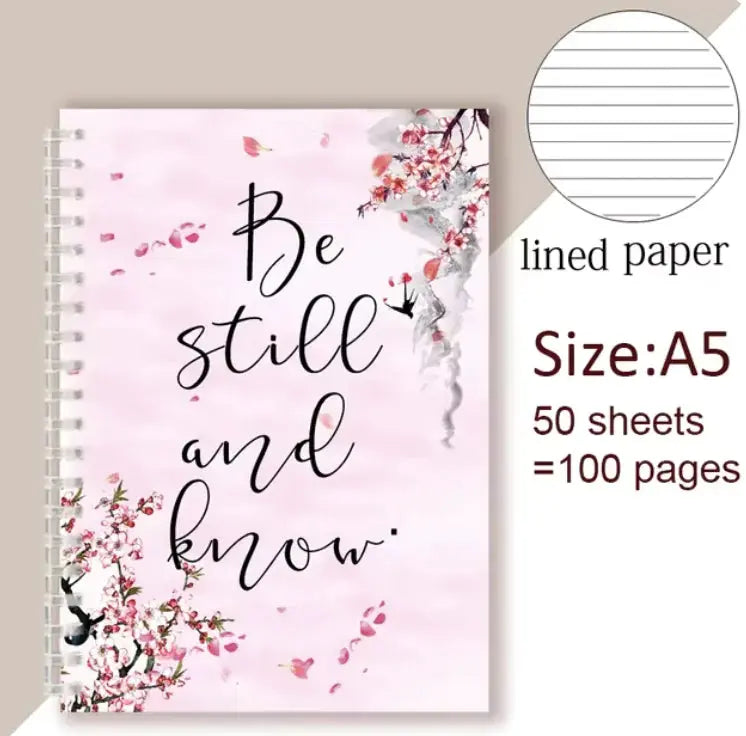 Be Still and Know That I Am God - Christian Spiral Notebook with Psalm 46:10 Quote Vivareflex Online
