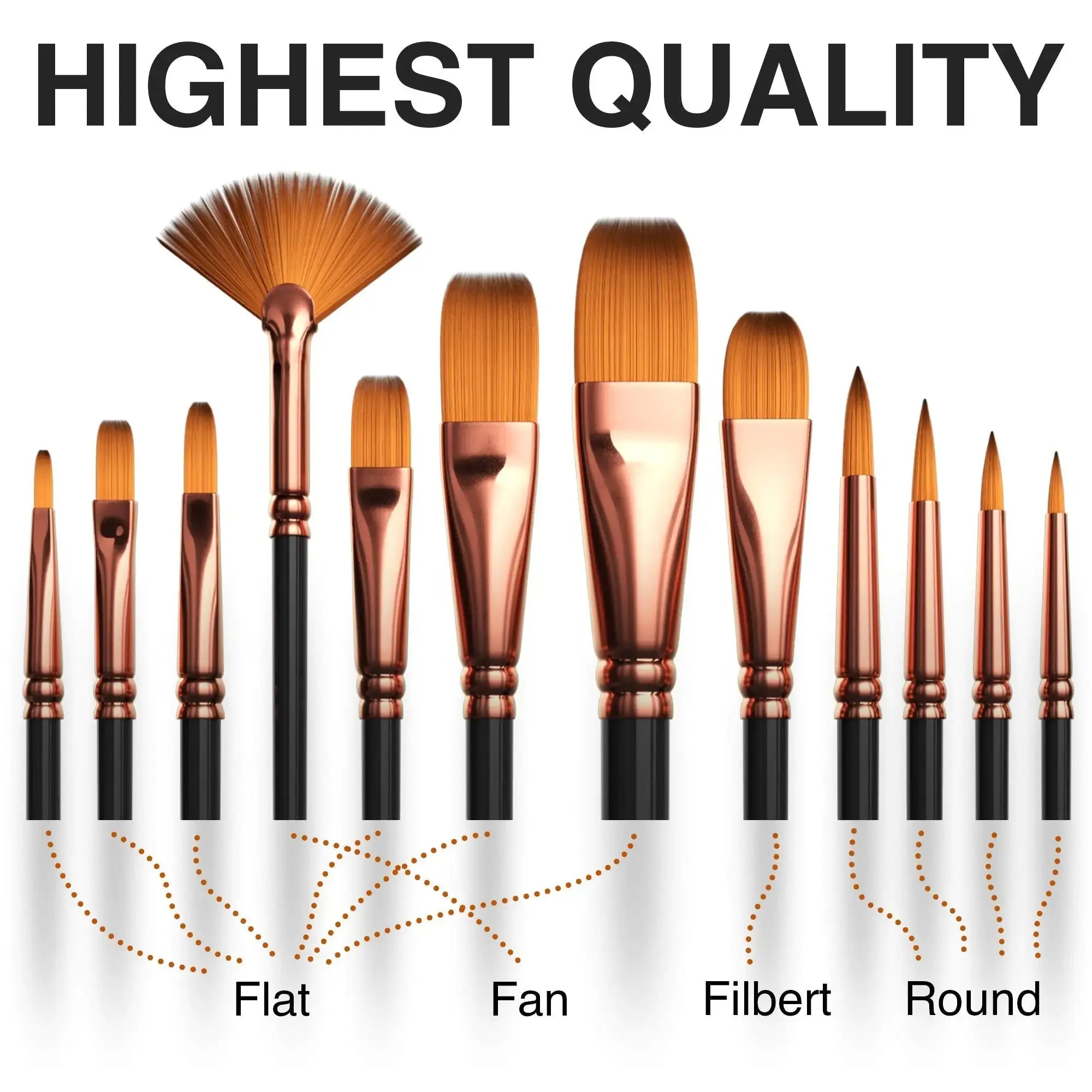 Benicci 12 Essential Artist Brush Set - Perfect for All Paints Vivareflex Online