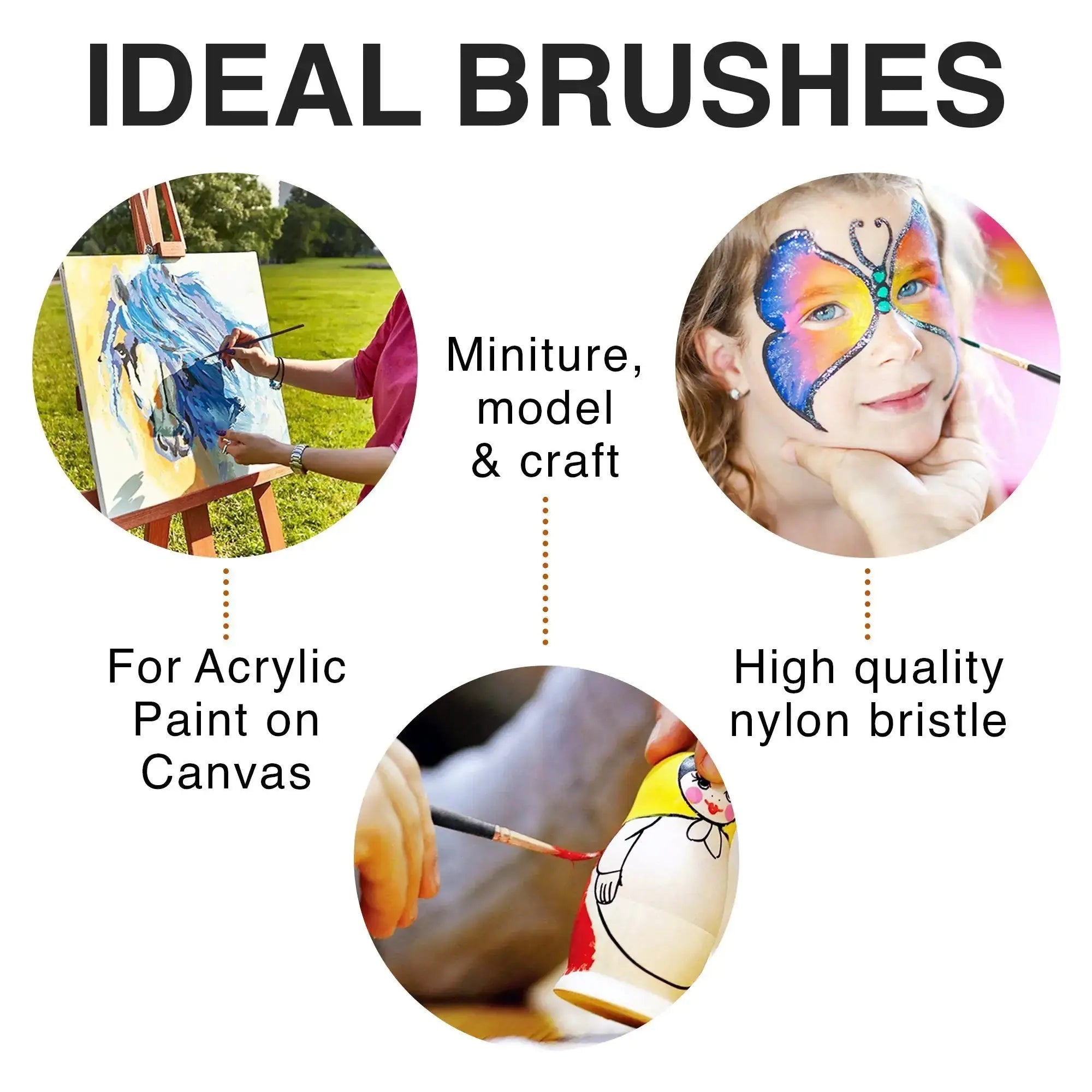 Benicci 12 Essential Artist Brush Set - Perfect for All Paints Vivareflex Online