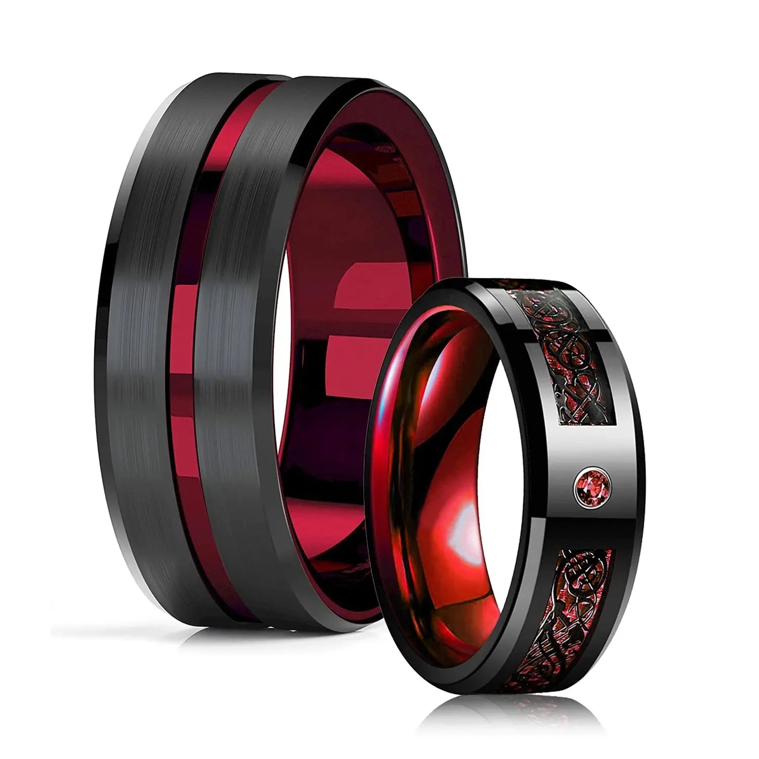 Beveled Edge Stainless Steel Celtic Dragon Ring for Men Vivareflex Online