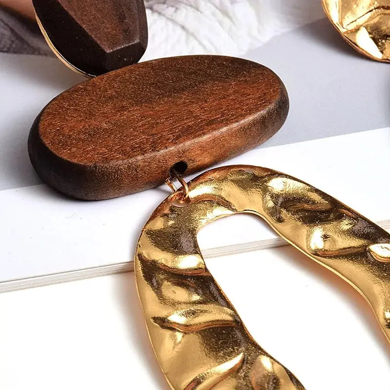 Big Drop Wooden Earrings For Women Vivareflex Online