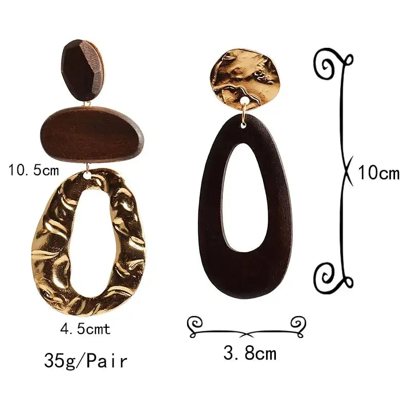 Big Drop Wooden Earrings For Women Vivareflex Online