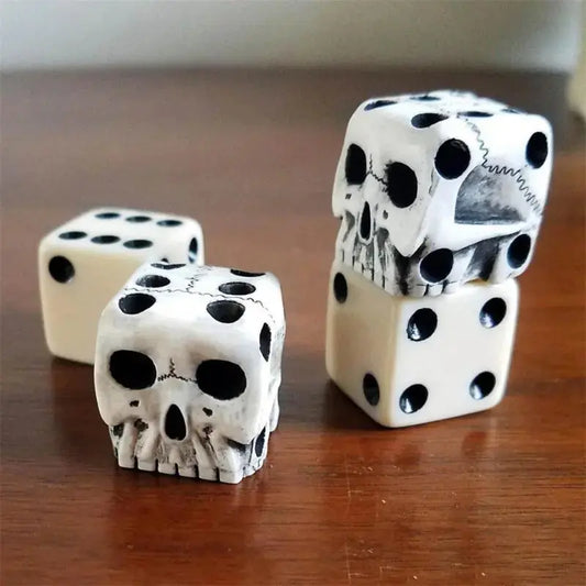 Black 1PC 6-Sided Skull Dice_Vivareflex_Online