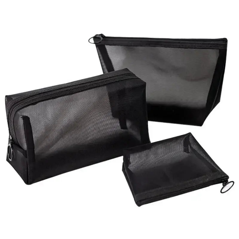 Black Transparent Cosmetic Bag Travel Organizer Clear Toiletry Makeup Pouch Ultimate Bag Store