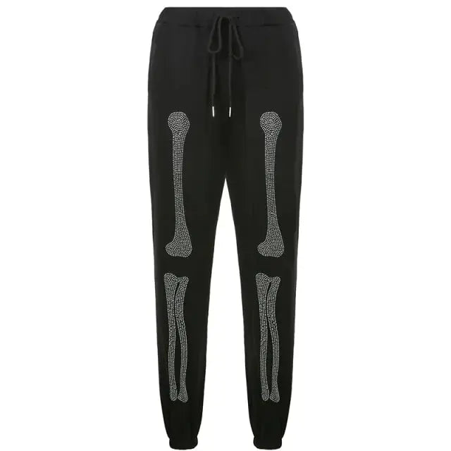 Bone Rhinestone Women Sweatpants and Jacket Vivareflex Online