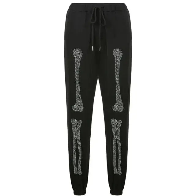Bone Rhinestone Women Sweatpants and Jacket Vivareflex Online