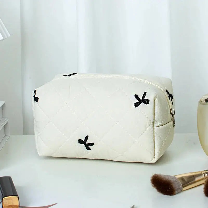 Bow Floral Women's Cosmetic Bags Cute Girls Sanitary Napkin Storage Bag Sanitary Pad Pouch Small Cosmetic Organizer Makeup Bag Ultimate Bag Store