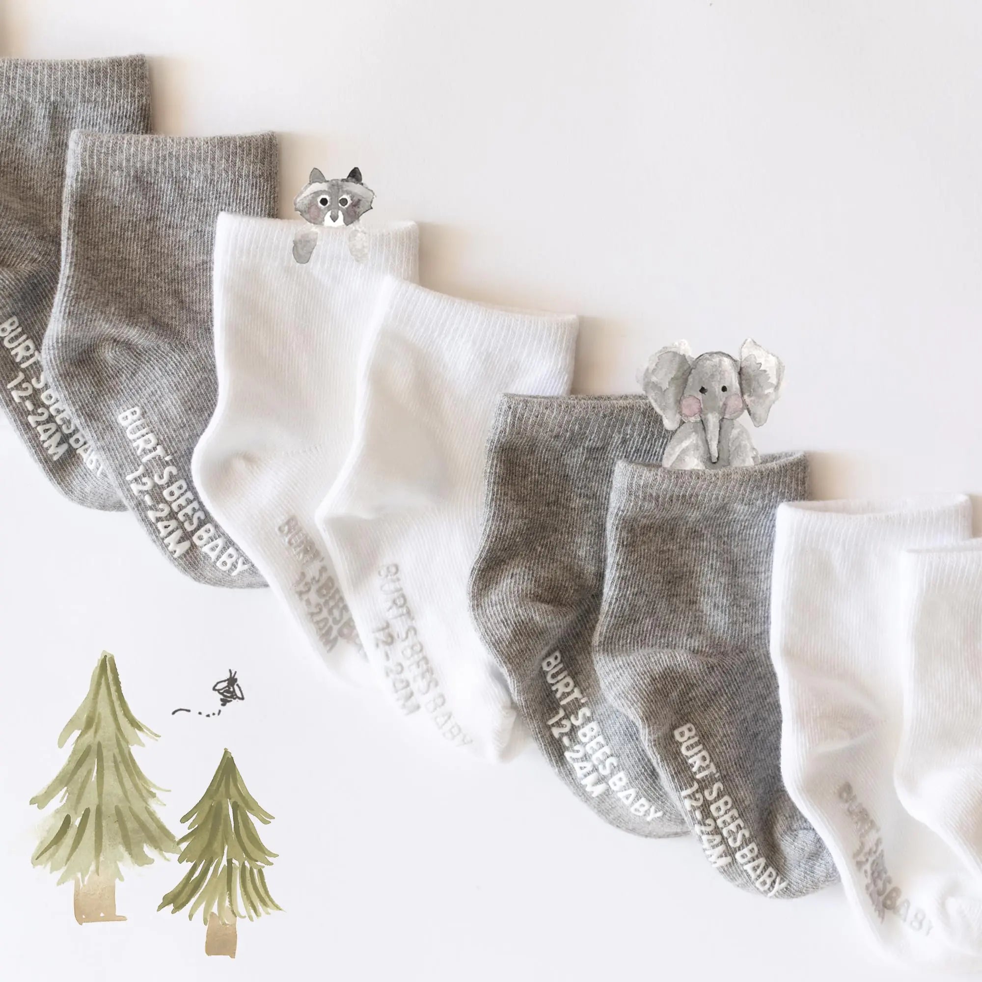 Burt Bees Baby Unisex Ankle Socks_Vivareflex_Online