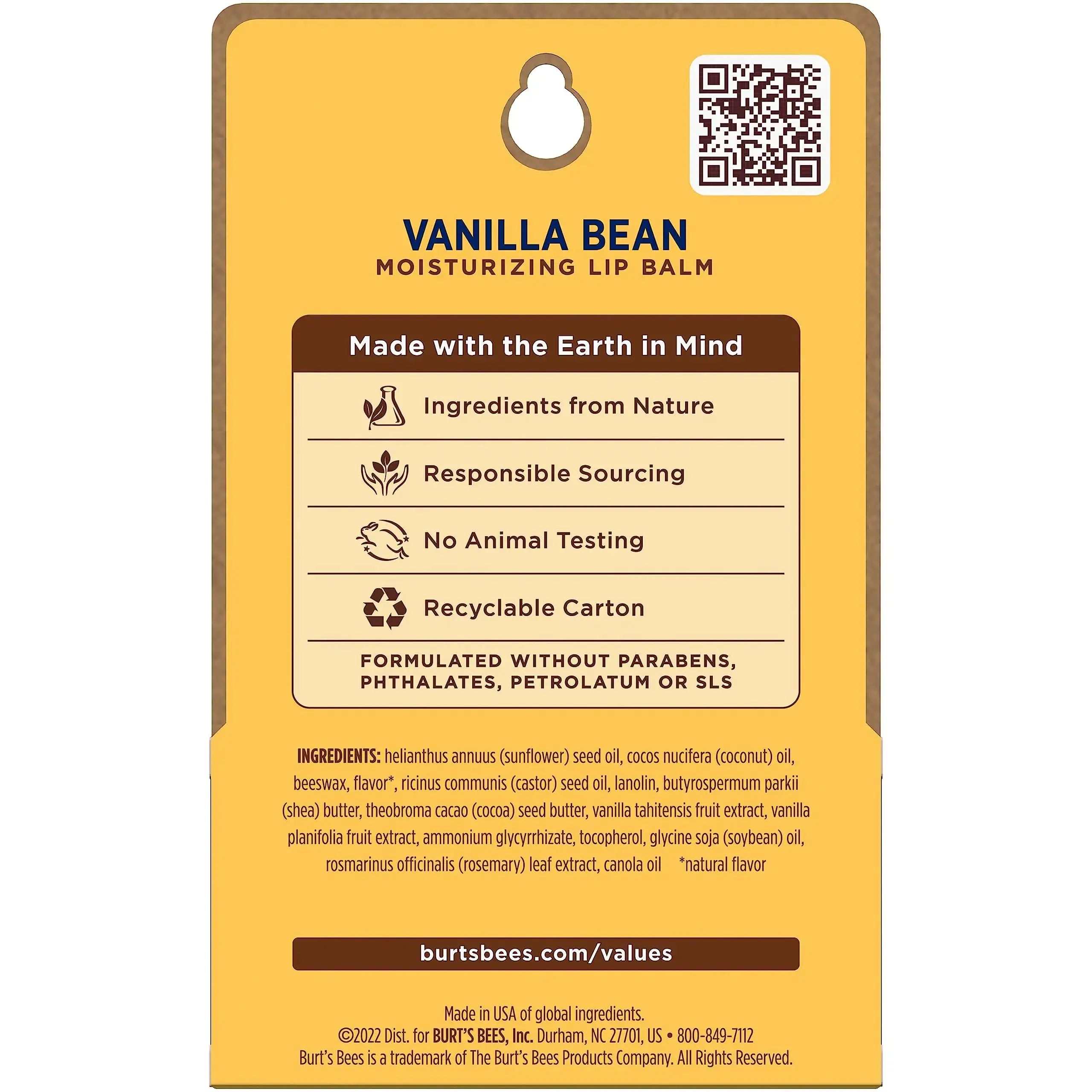 Vanilla Bean, Lip Moisturizer With Responsibly Sourced Beeswax, Tint-Free_Vivareflex Online