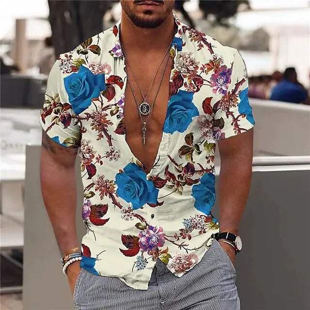 Summer Hawaiian Floral Shirts For Men Vivareflex Online