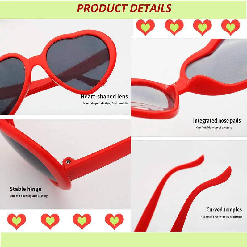 Gafas de sol con forma de corazón