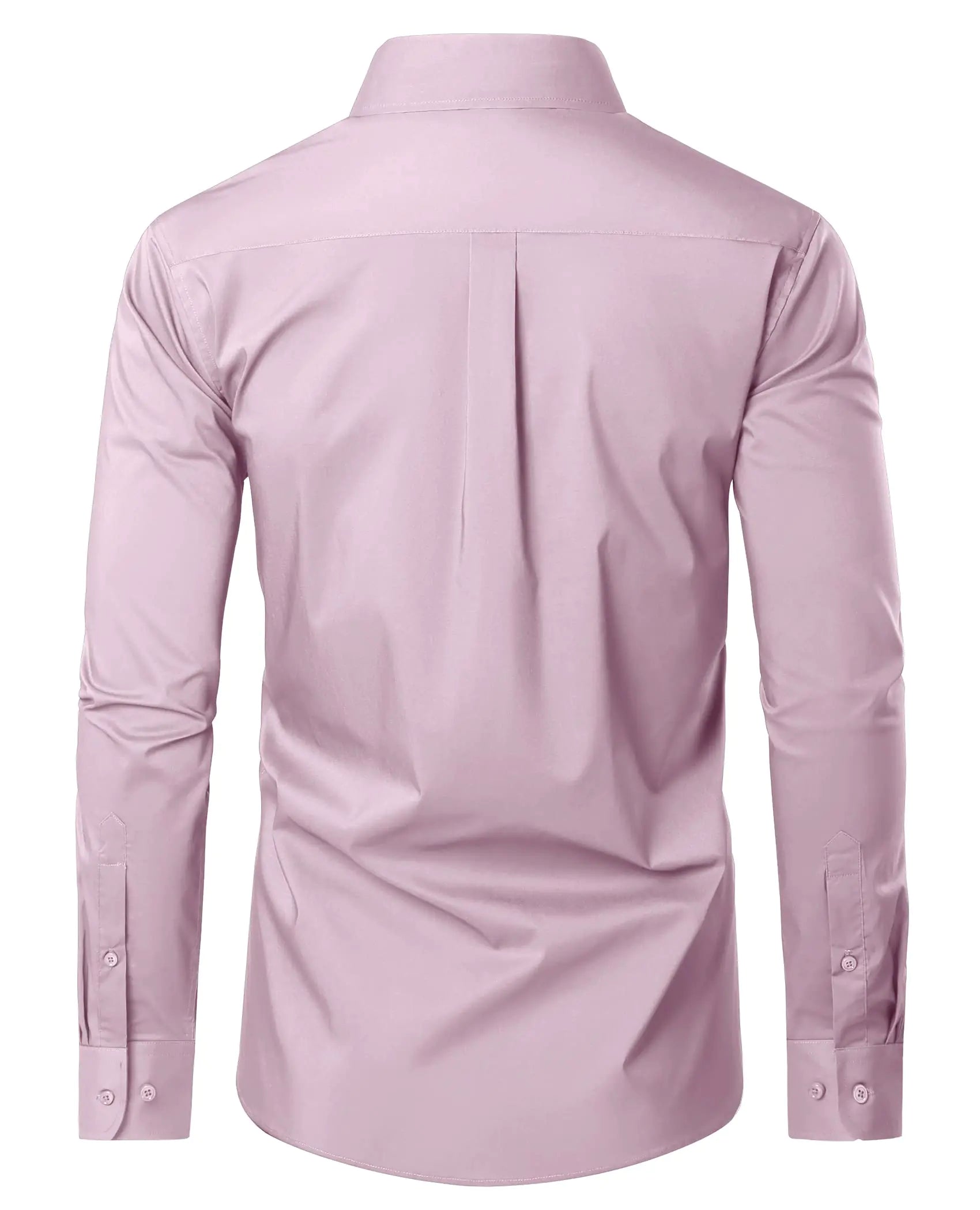 Chemises habillées pour hommes Chemises habillées à manches longues pour hommes Chemise boutonnée en coton Medium Baby Pink