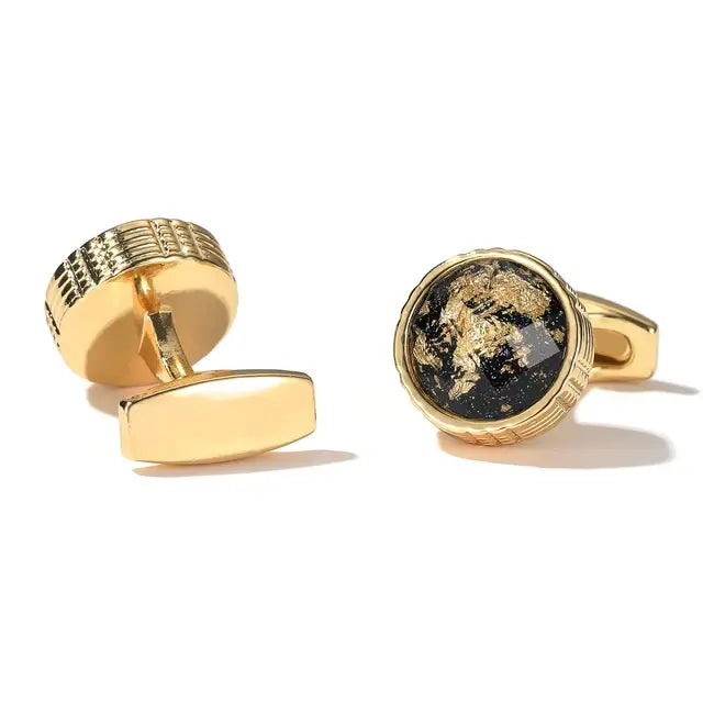 Gold Personalized Round Cufflinks For Men Vivareflex Online