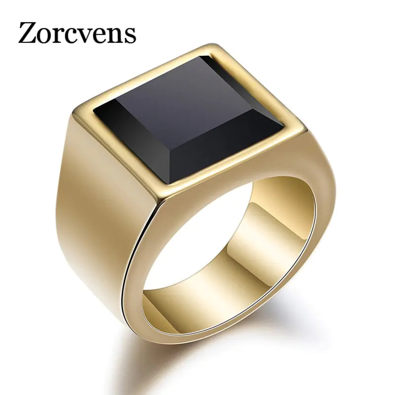 ZORCVENS Black Stone Rings for Men Vivareflex Online