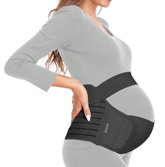 ChongErfei 3-in-1 Maternity Support Belt – Back, Pelvic, and Hip Pain Relief for Pregnancy (Black, Medium: Fits 35.5"-47.3")