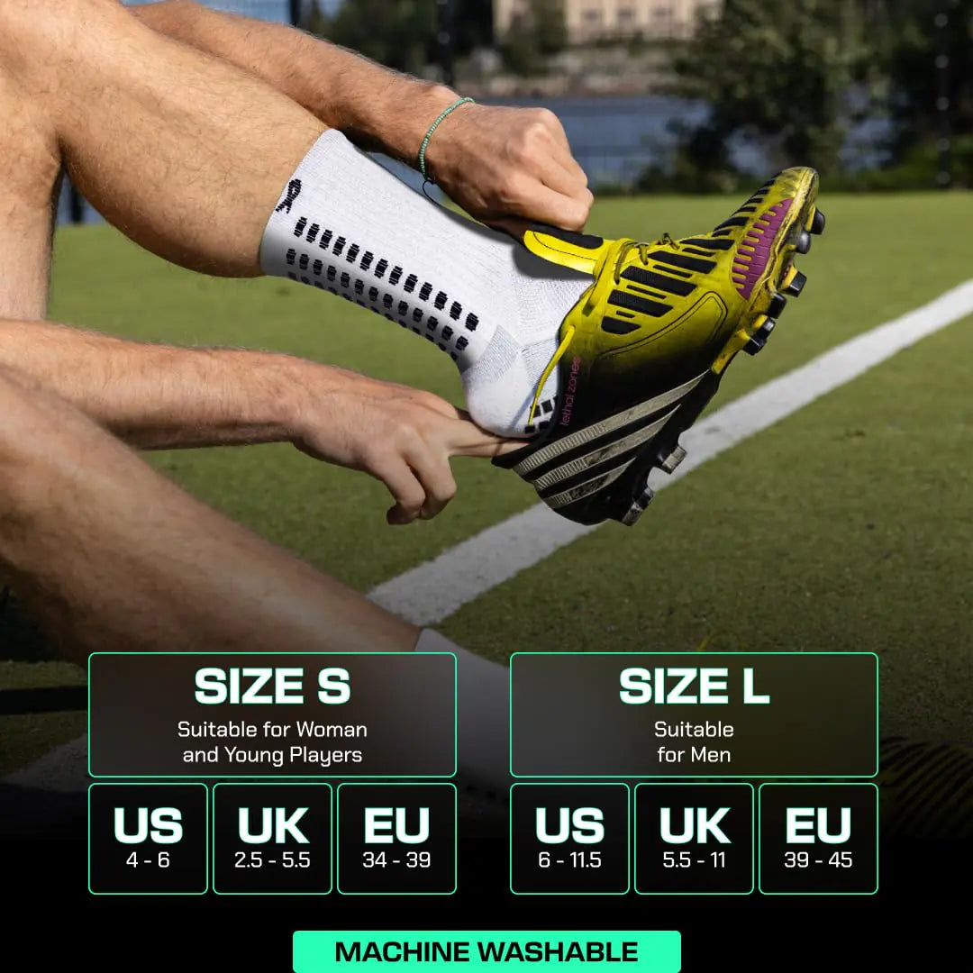 Chaussettes Lux Dual Grip - Chaussettes de football antidérapantes pour hommes et femmes