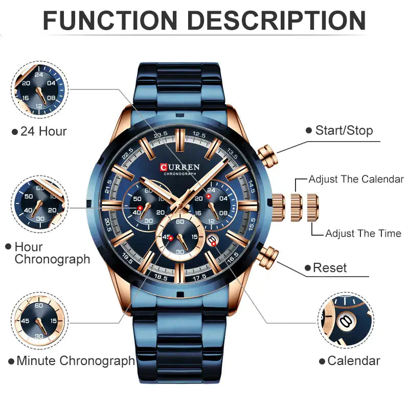 CURREN Men Quartz Watch Top Brand Vivareflex Online