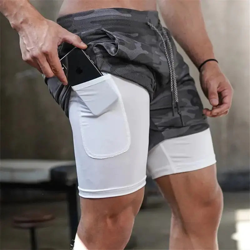 Camo 2-in-1 Running Shorts For Men Vivareflex Online
