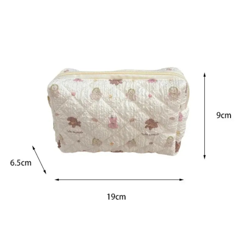Cartoon Cosmetic Bag for Women Travel Portable Toiletry Bag Soft Cosmetics Makeup Brush Lipstick Storage Bag Organizer Pouch Ultimate Bag Store