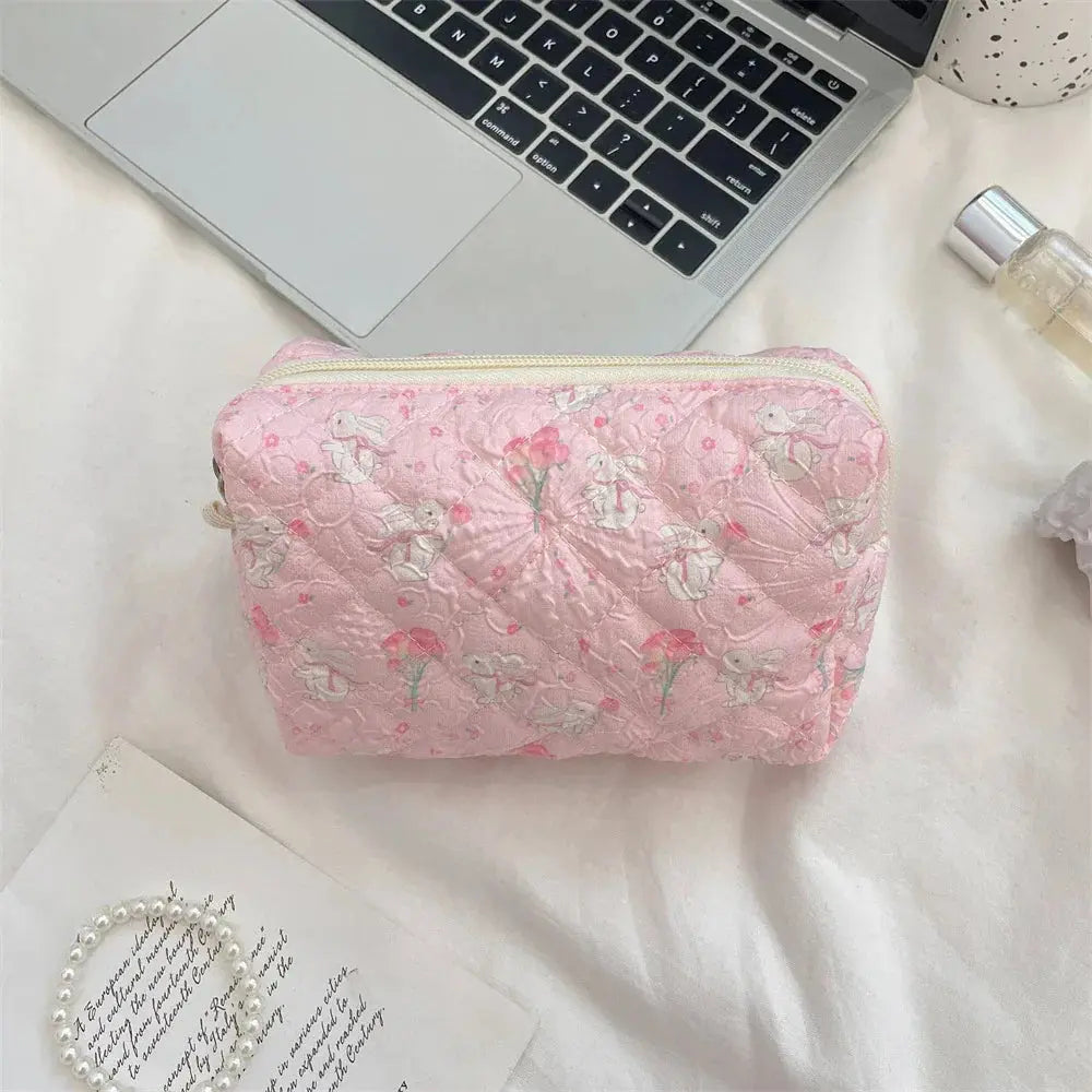 Cartoon Cosmetic Bag for Women Travel Portable Toiletry Bag Soft Cosmetics Makeup Brush Lipstick Storage Bag Organizer Pouch Ultimate Bag Store