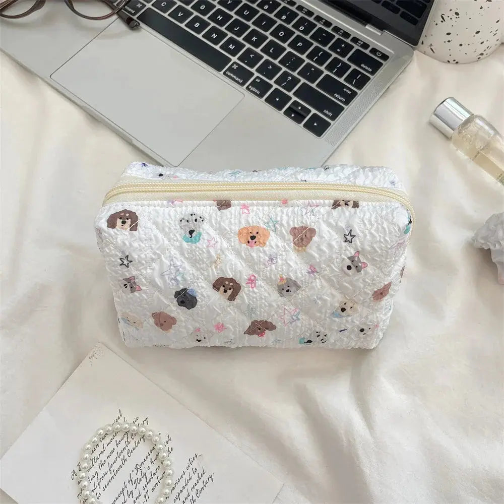Cartoon Cosmetic Bag for Women Travel Portable Toiletry Bag Soft Cosmetics Makeup Brush Lipstick Storage Bag Organizer Pouch Ultimate Bag Store