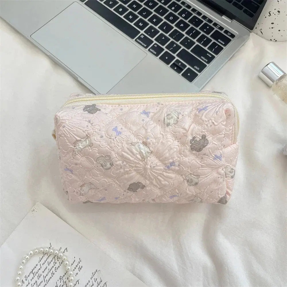 Cartoon Cosmetic Bag for Women Travel Portable Toiletry Bag Soft Cosmetics Makeup Brush Lipstick Storage Bag Organizer Pouch Ultimate Bag Store