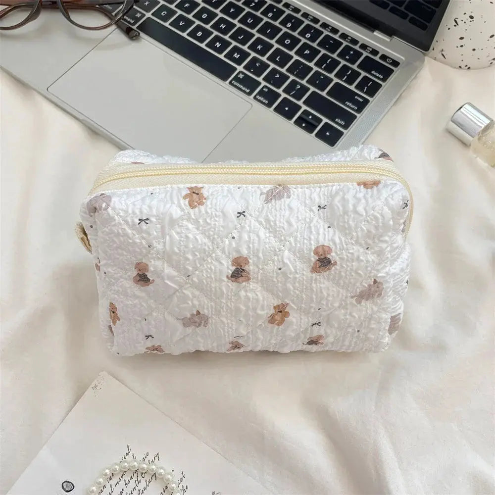 Cartoon Cosmetic Bag for Women Travel Portable Toiletry Bag Soft Cosmetics Makeup Brush Lipstick Storage Bag Organizer Pouch Ultimate Bag Store