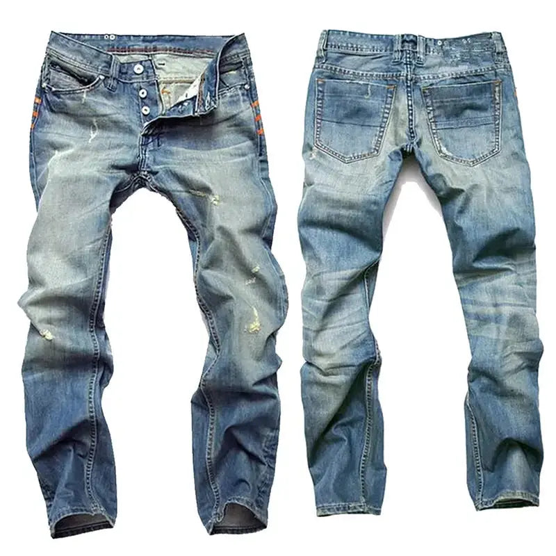 Casual Men Jeans Straight Cotton High Quality Denim Pants Vivareflex Online