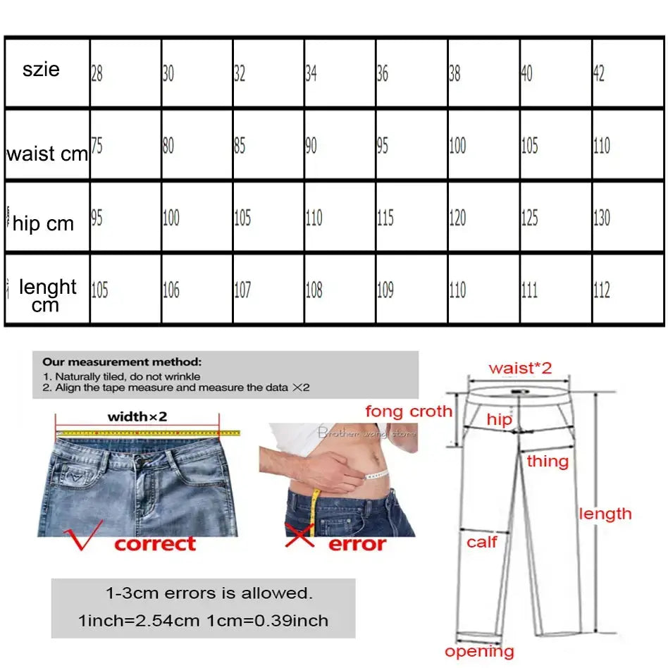 Casual Men Jeans Straight Cotton High Quality Denim Pants Vivareflex Online