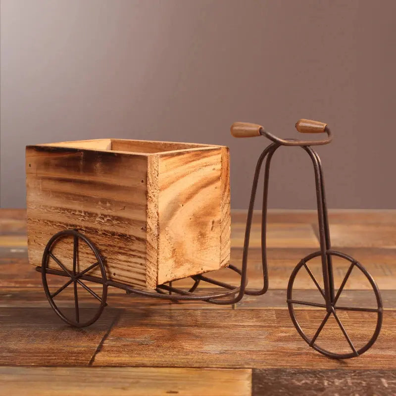 Charming Wooden Bike Planter Vivareflex Online