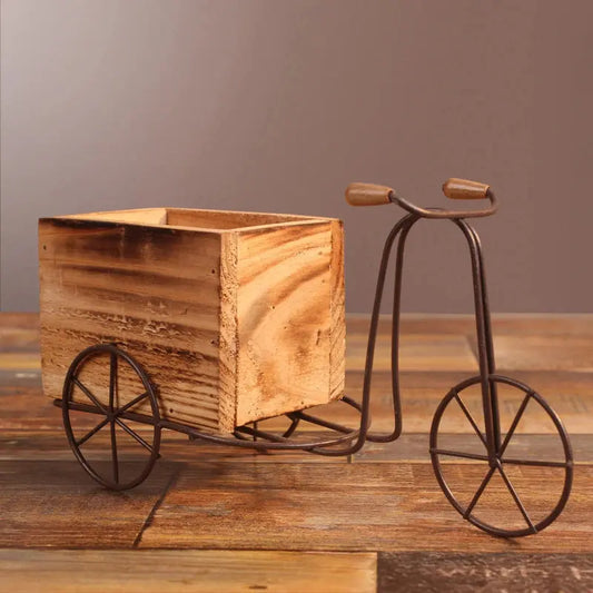 Charming Wooden Bike Planter Vivareflex Online