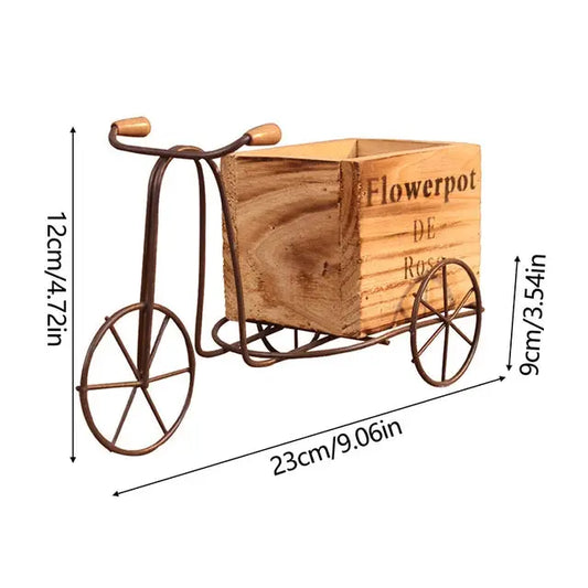 Charming Wooden Bike Planter Vivareflex Online