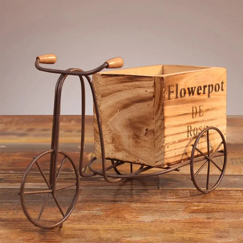 Charming Wooden Bike Planter Vivareflex Online