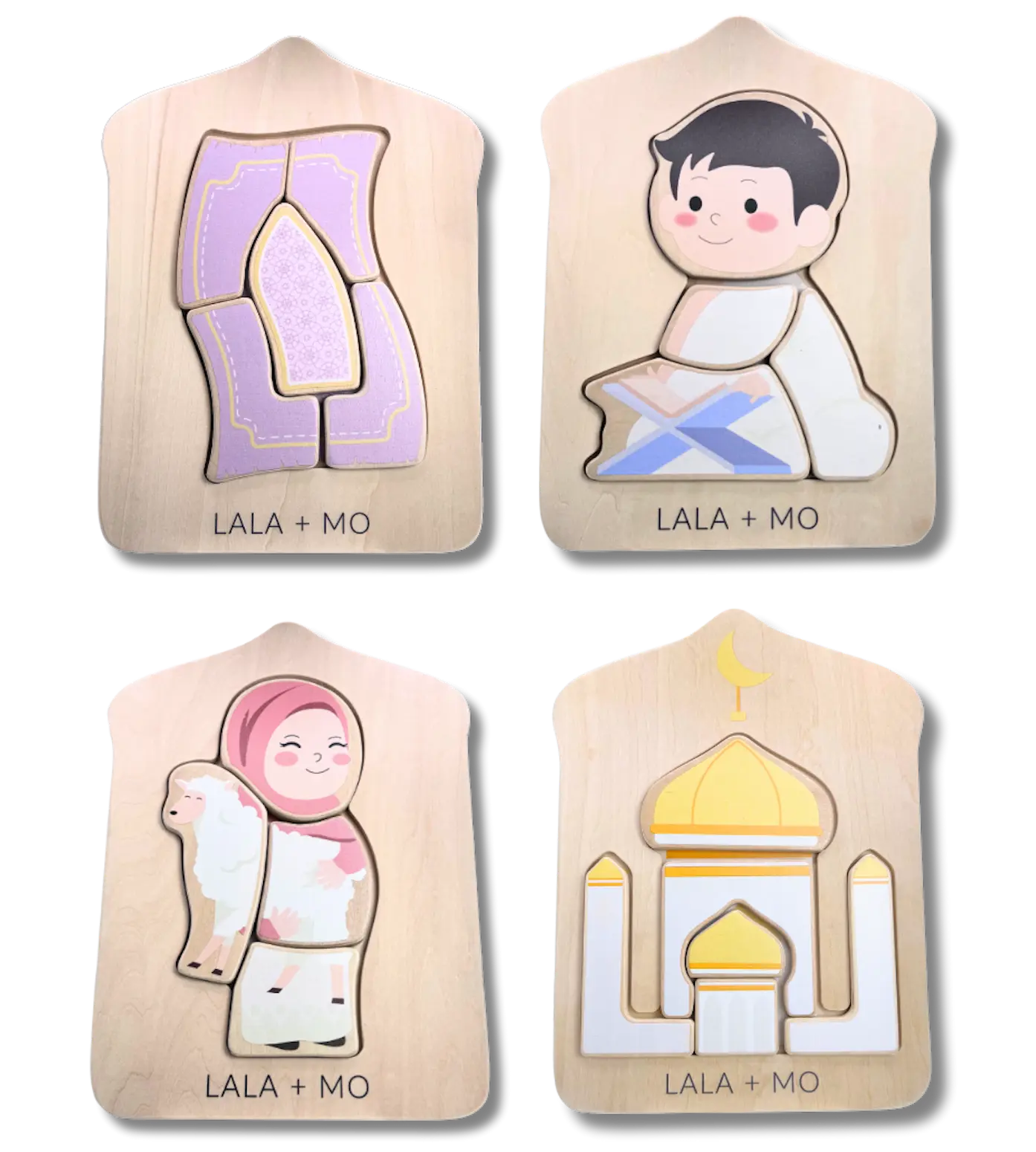 Chunky Islamic Block Puzzles (Set of FOUR) Lala + Mo