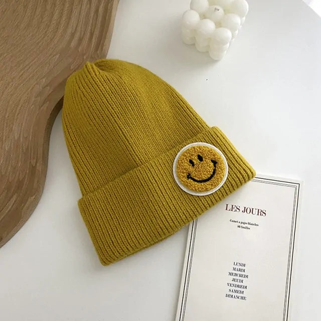 Smiley Face Warm Knitted Hat for Men And Women Vivareflex Online