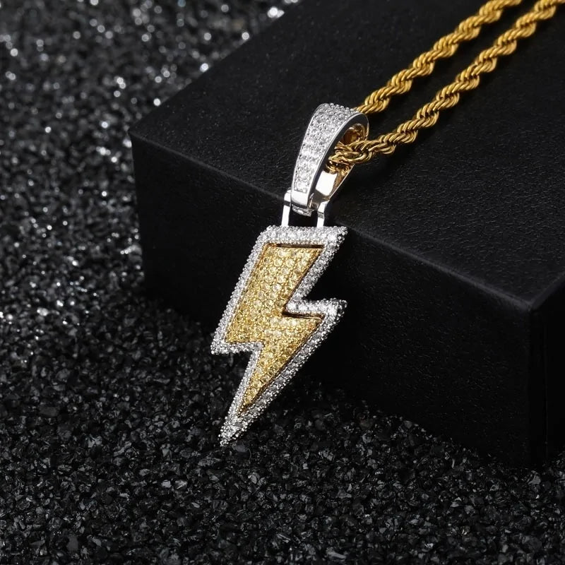 2020 Lightning Zircon Pendant Necklace for Men Vivareflex Online