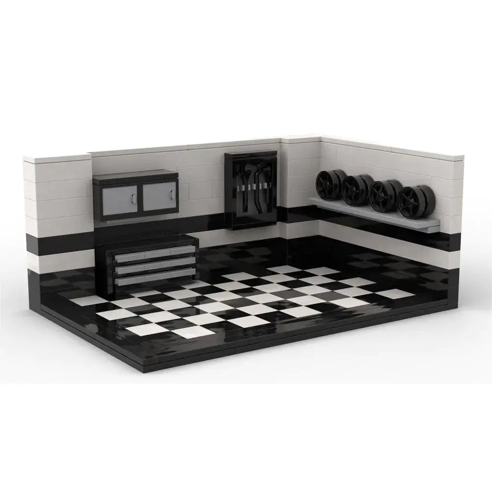 Classic City Garage Buildings Brick Model - Vivareflex Online
