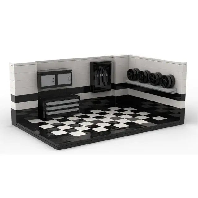 Classic City Garage Buildings Brick Model - Vivareflex Online
