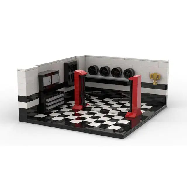 Classic City Garage Buildings Brick Model - Vivareflex Online