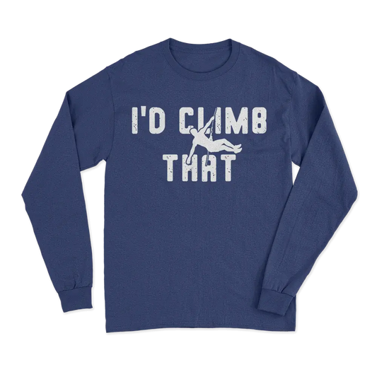 Climbing I'd Climb That Men Long Sleeve Shirt Vivareflex Online