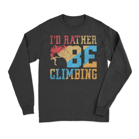 Climbing I'd Rather Be Climbing Men Long Sleeve Shirt Vivareflex Online