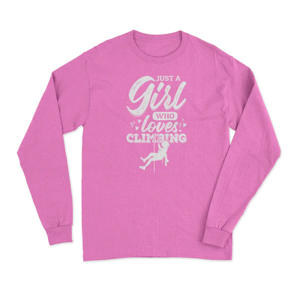 Climbing Just A Girl Who Loves Climbing Men Long Sleeve Shirt Vivareflex Online