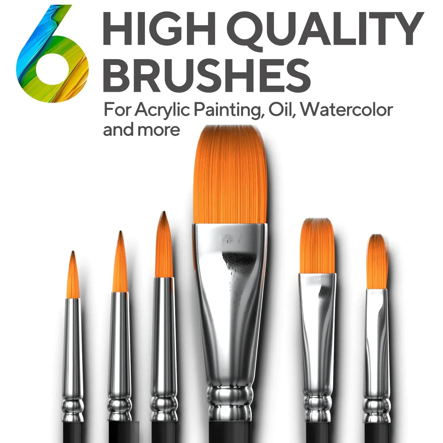 ColorSplash Acrylic Paint Set - 12 Vivid Colors with Brushes & Canvases Vivareflex Online