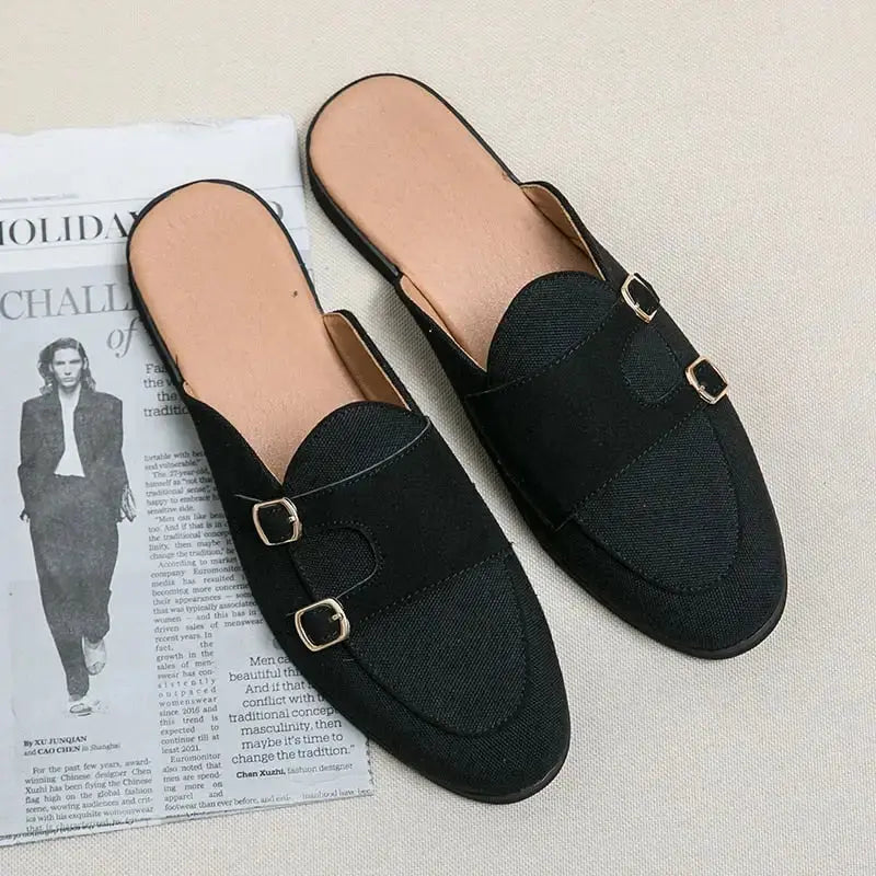 Crocodile Pattern Leather Mules Slippers for Men Vivareflex Online