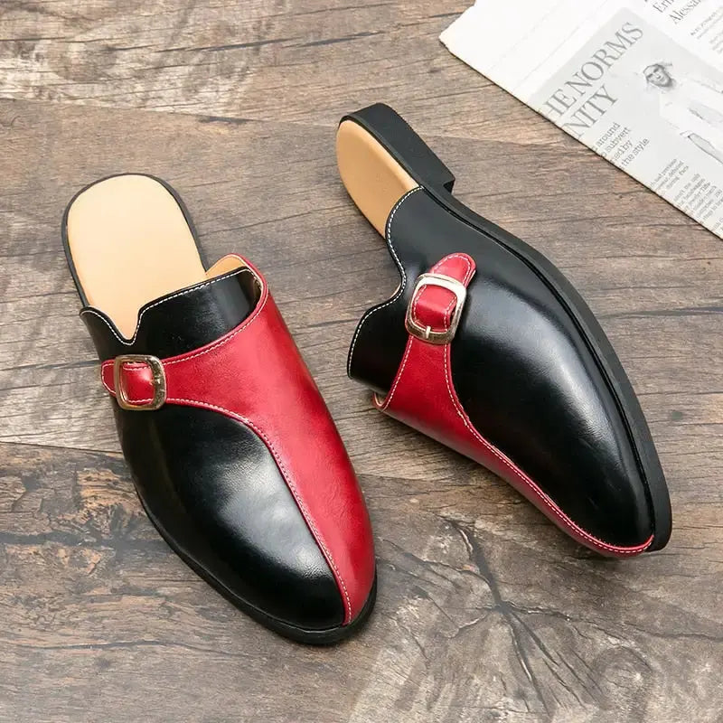Crocodile Pattern Leather Mules Slippers for Men Vivareflex Online
