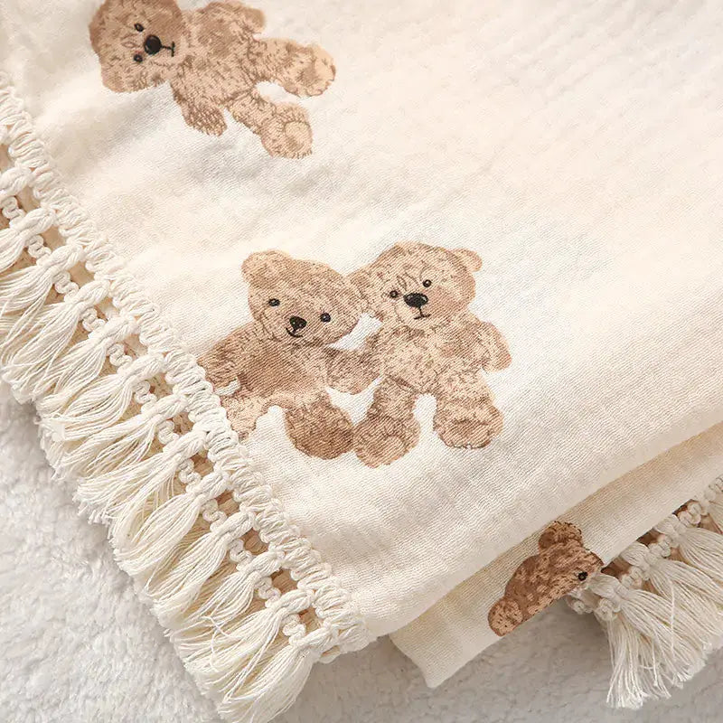 Cute Bear Muslin Cotton Baby Blanket Vivareflex Online