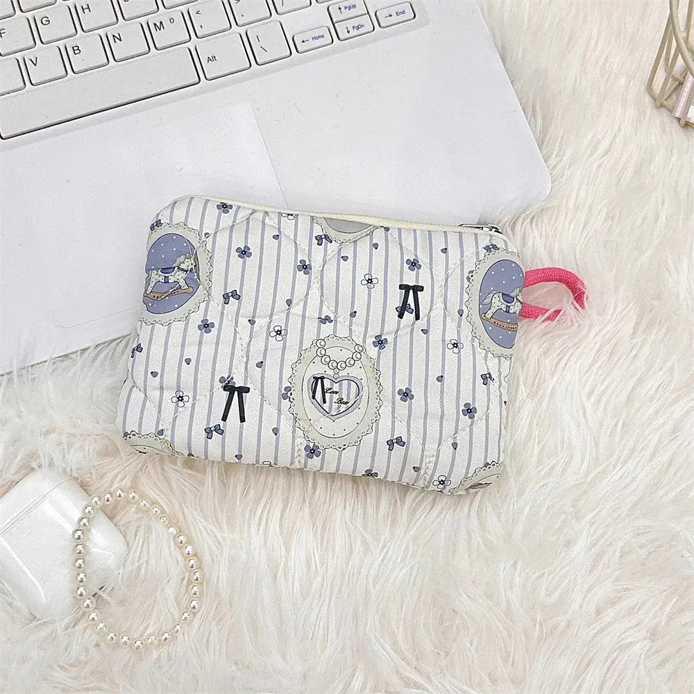 Cute Cartoon Small Travel Cosmetic Lipstick Earphone Card Portable Storage Bag Purse Women Mini Makeup Handbags Wallet Pouch Bag Ultimate Bag Store