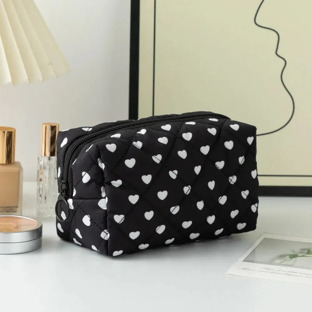 Cute Love Travel Cosmetic Lipstick Brush Storage Bag Toiletry Kit Women Kawaii Makeup Handbags Organizer Pouch Bags Pencil Case Ultimate Bag Store