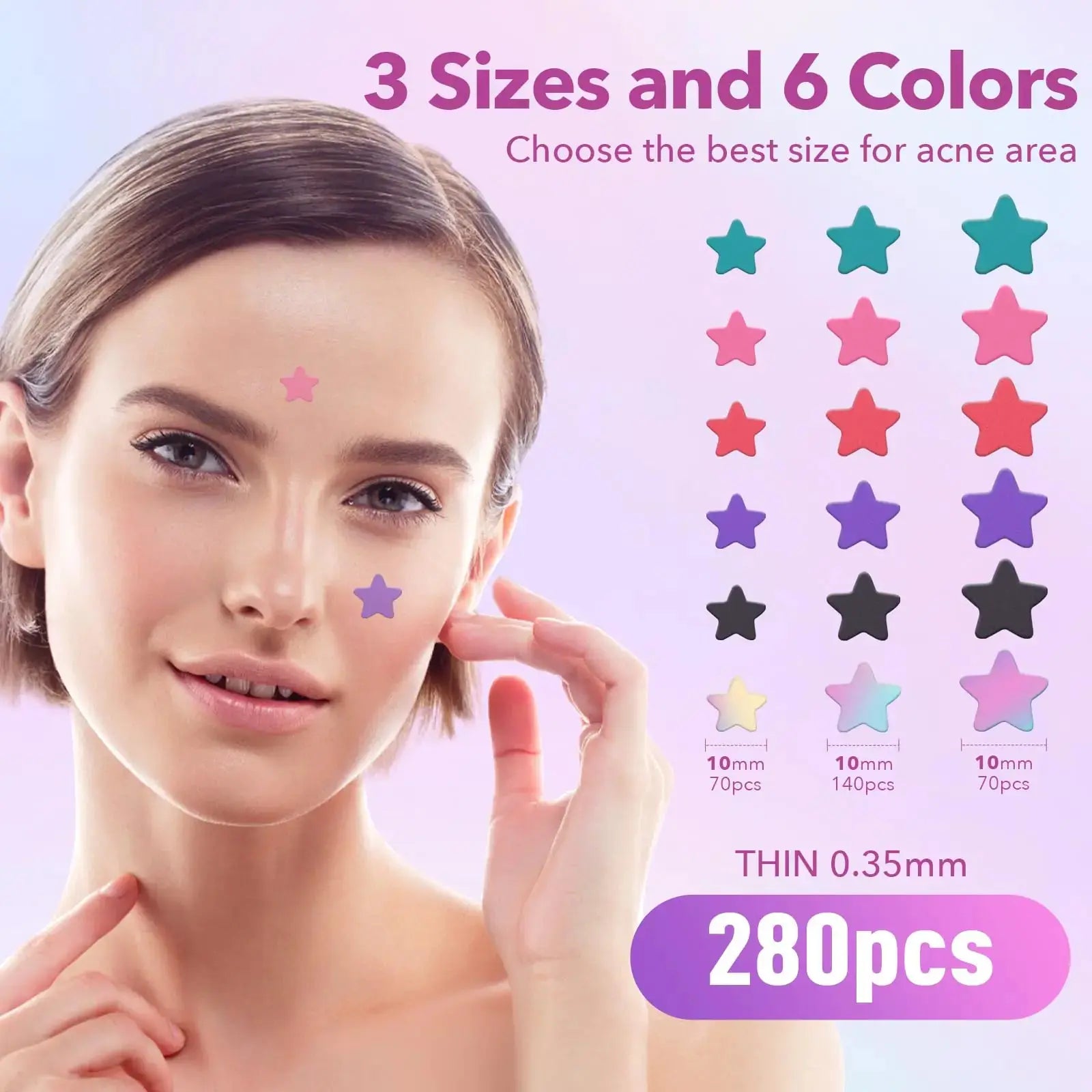 Cute Star Hydrocolloid Acne Patches with Tea Tree & Salicylic Acid - Vivareflex Online