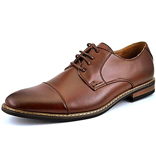 Chaussures habillées à lacets à bout golf classiques et modernes pour hommes de Bruno Moda Italy Prince